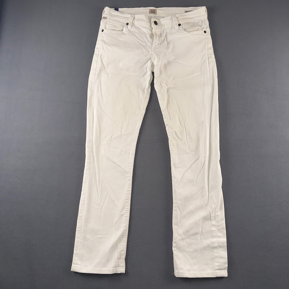 Citizens of Humanity Ava Low Rise Straight Leg White Jeans 28 1278-133